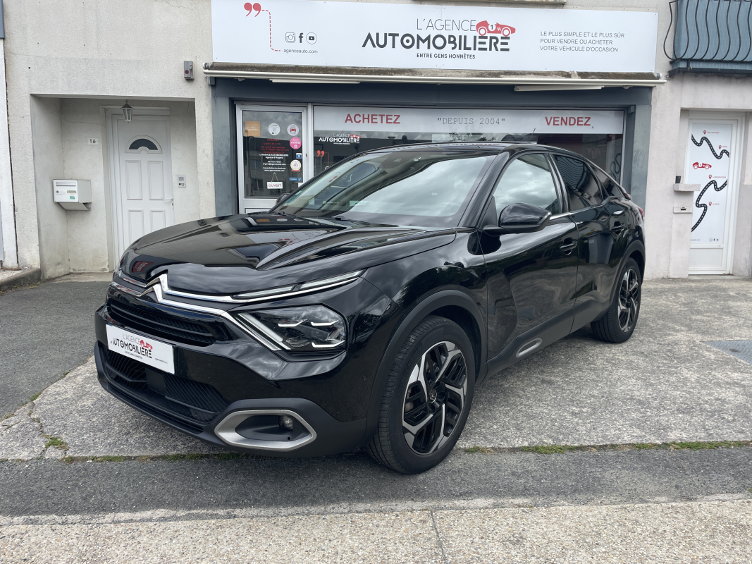Achat voiture occasion, Auto occasion pas cher | Agence Auto Citroen C4 BlueHDi 130ch S&S Shine EAT8 Noir Année 2022 Automatique Diesel